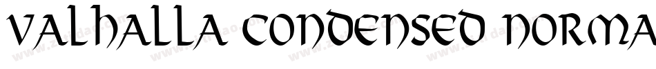 Valhalla Condensed Normal字体转换